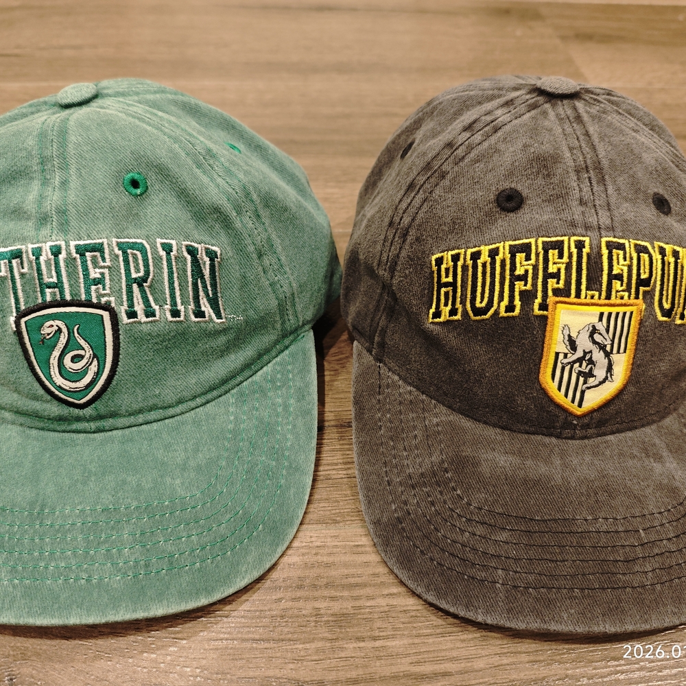 Slytherin and Hufflepuff Baseball Caps